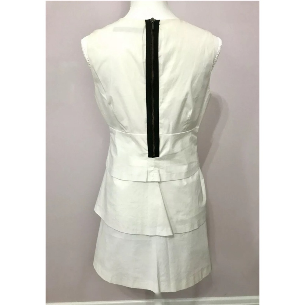 ZARA Tiered Zipper Sheath Sleeveless Stretch Dress - Picture 4 of 5